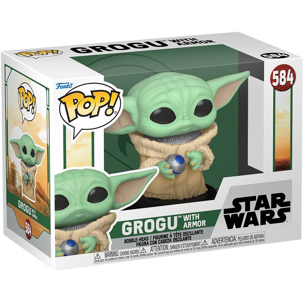 (JANUARY 2023 PREORDER) POP! Star Wars: BoBF - Grogu w/armor - THE MIGHTY HOBBY SHOP